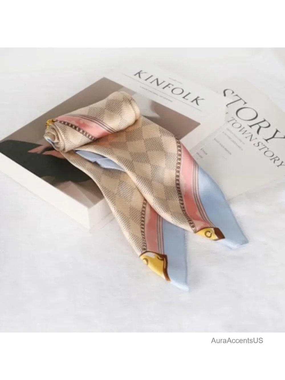 Silk Satin Fashion Head Scarf 27.5x27.5 inches Women Hair Bandana Wrap